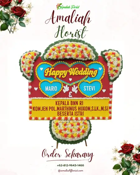 Papan Bunga Pernikahan Sikabu